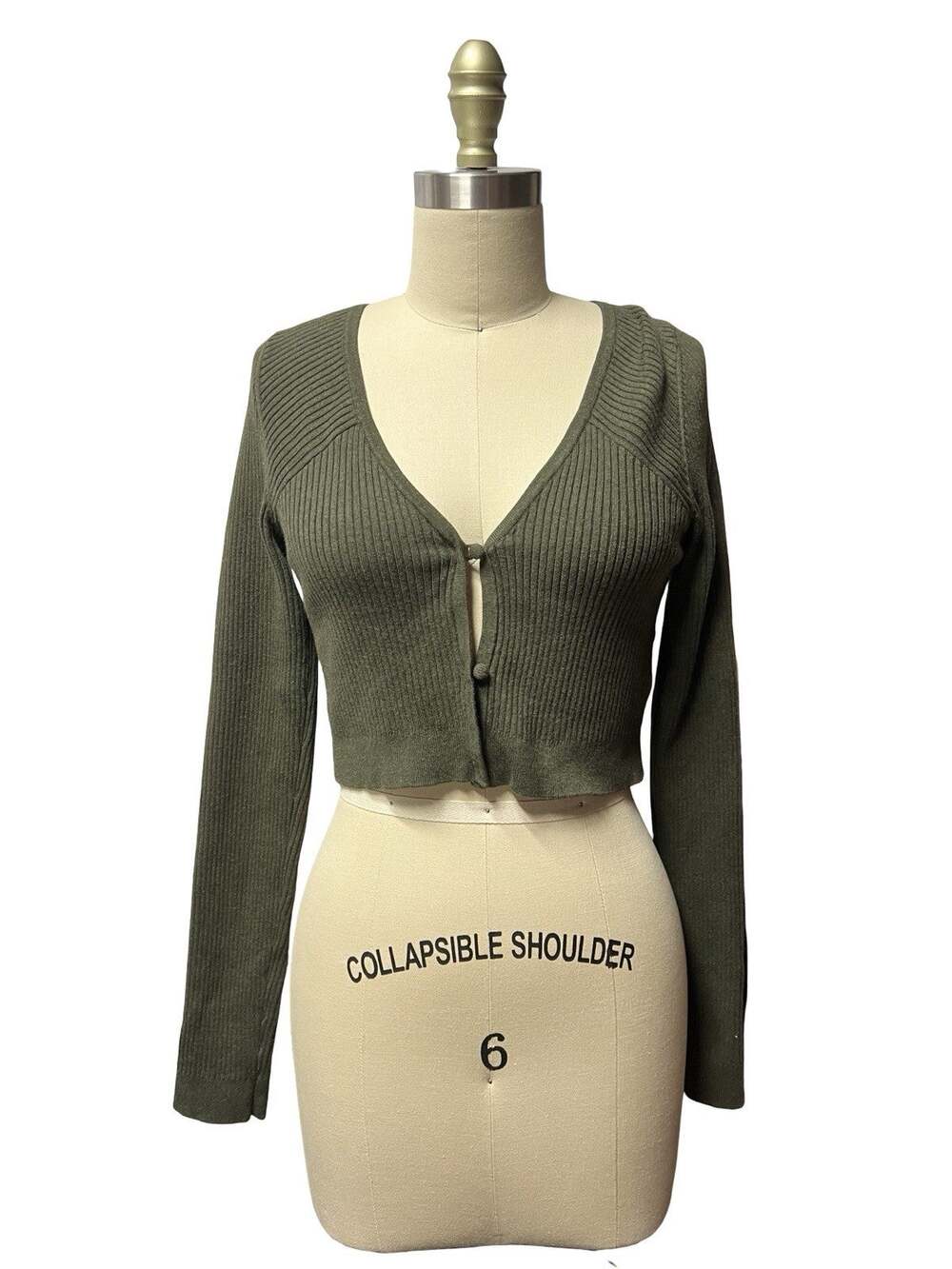 Favorite Daughter Darcy Cardigan Women S Dark Green Ribbed Cashmere Blend